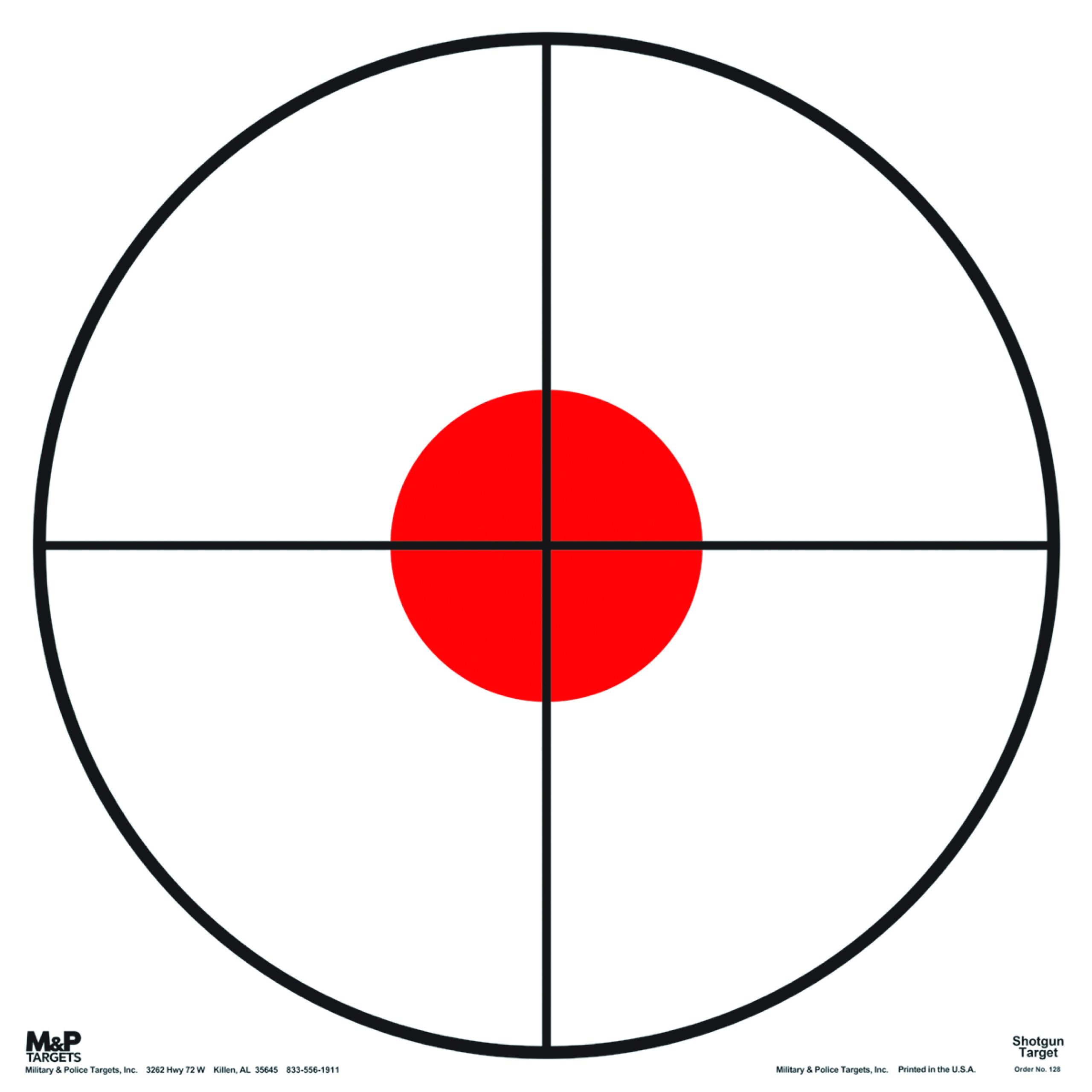 Shotgun Target (128) Military & Police Targets, Inc. 8335561911