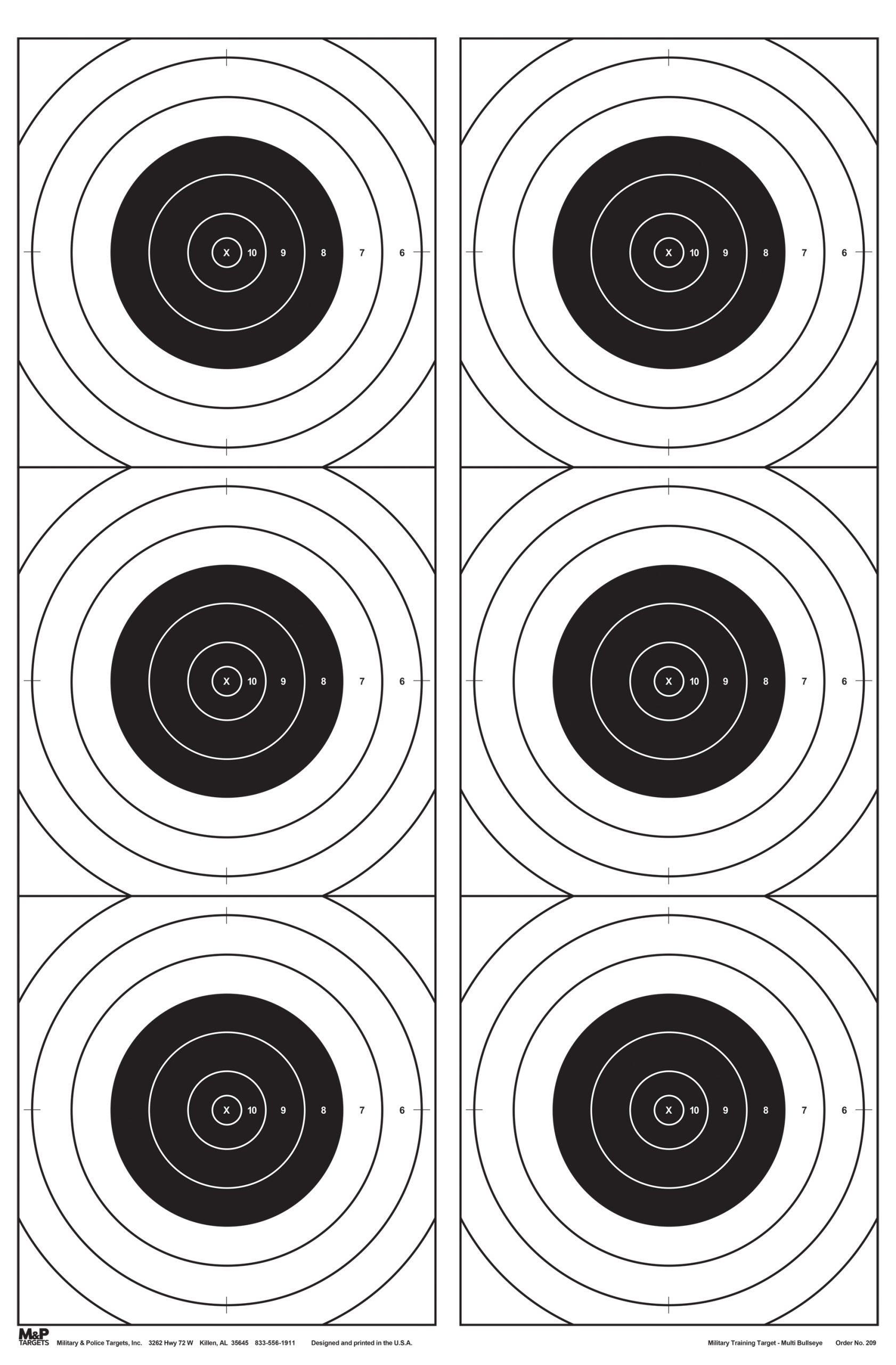 Shotgun Target (128) | Military & Police Targets, Inc. 833-556-1911